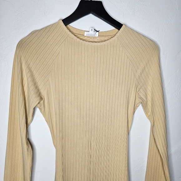 SUPERDOWN Open Back Ribbed Dress in Yellow Size  NWT - Picture 5 of 8